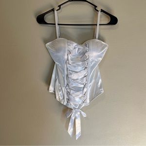 White Lace Up Corset